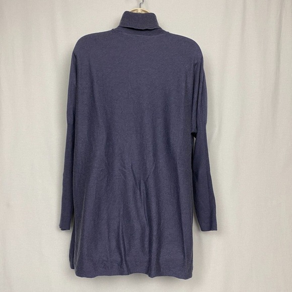 Soft Surroundings Sweater Women Small Purple Turtleneck Pocket Wool Angora Blend - Picture 8 of 16